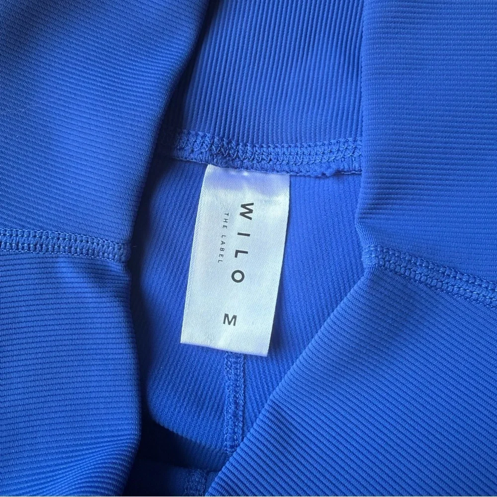 WILO Ribbed High Rise Leggings Blue Red Grey Women’s M - Picture 4 of 4